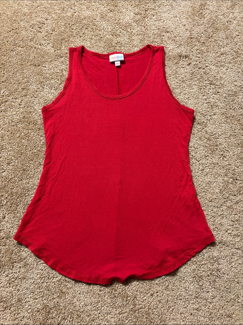 LuLaRoe Red Scoop Neck Tank Top